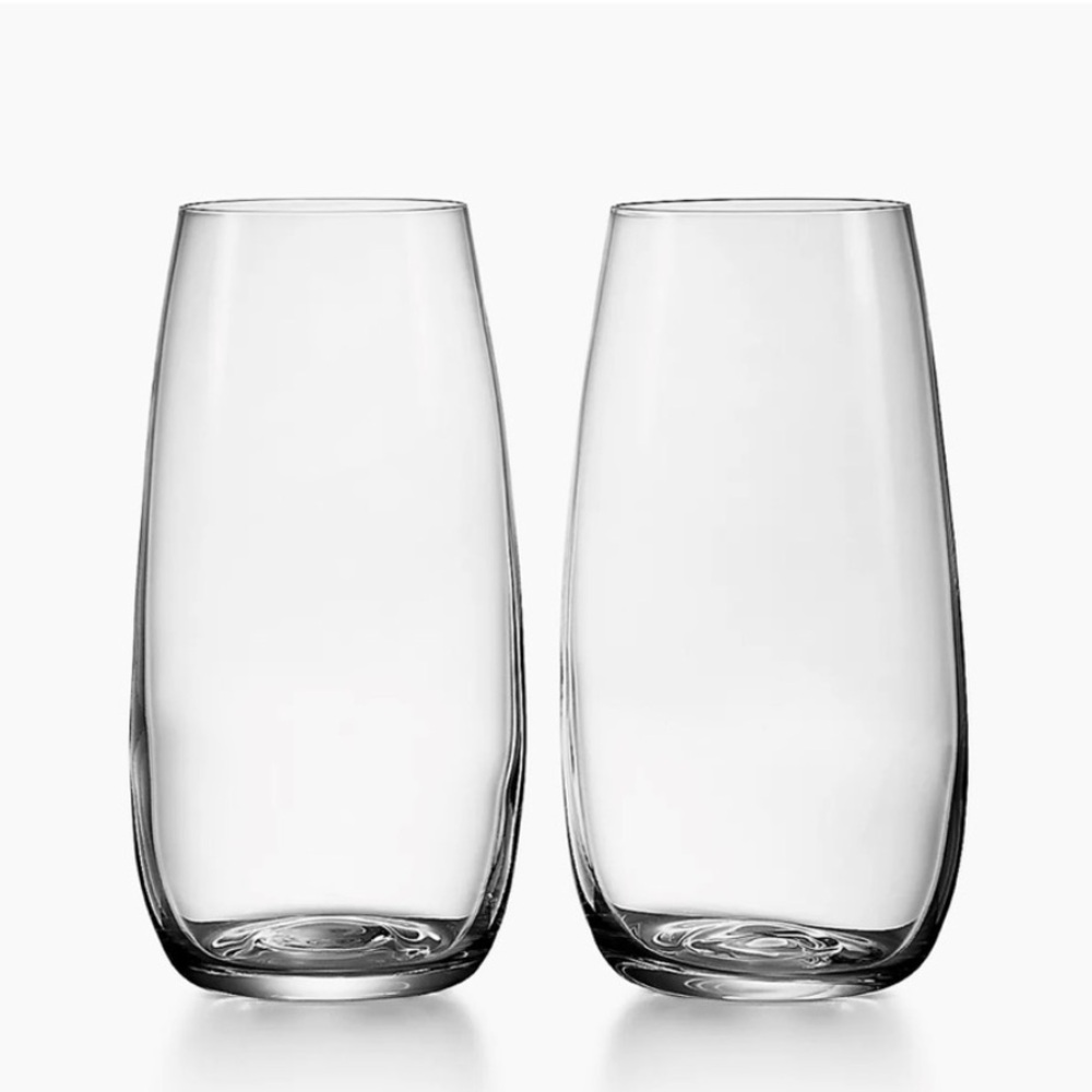 Tiffany & Co. Stemless Crystal Champagne Flutes New In Gift Box - Picture 3 of 4